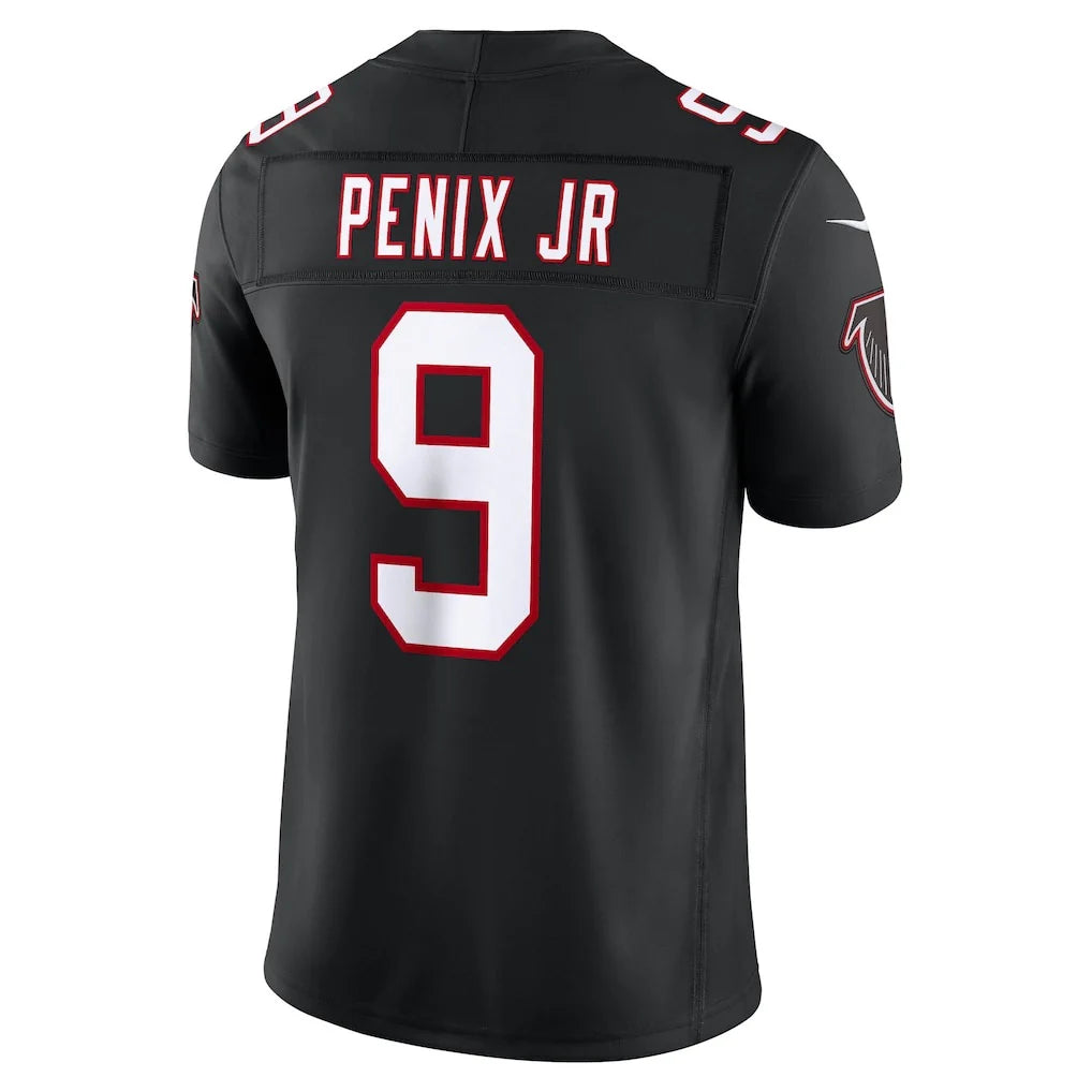 A.Falcons #9 Michael Penix Jr. Black Alternate Throwback Vapor F.U.S.E. Stitched Limited Jersey