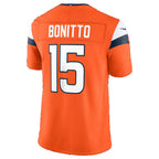 D.Broncos #15 Nik Bonitto Orange Team Vapor F.U.S.E. Stitched Limited Jersey