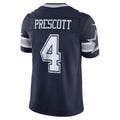 D.Cowboys #4 Dak Prescott Navy Team Vapor F.U.S.E. Stitched Limited Jersey